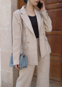 Conjunto de blazer y pantalón tweed