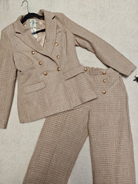 Conjunto de blazer y pantalón tweed