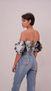 Blusa corset con mangas Eloa