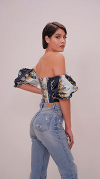 Blusa corset con mangas Eloa